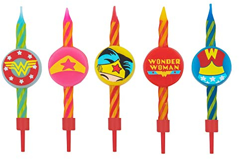 Cinereplicas DC Comics - Candele Wonder Woman (set da 10) - Licenza ufficiale