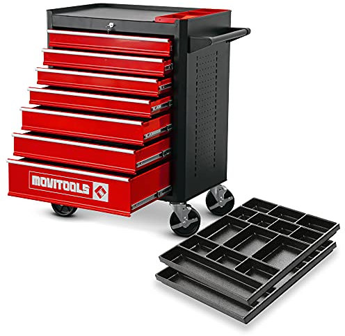 MOVITOOLS Servante d'atelier 7 tiroirs + 2 organiseurs