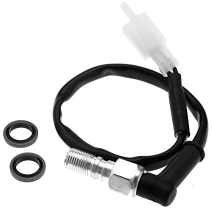 Create idea Hydraulischer Bremsdruck-Lichtschalter, Banjo-Bolzen, Bremslichtschalter mit 2 Unterlegscheiben, universell passend für Motorrad mit Größe M10 x 1,25 mm