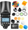 Godox V1-S TTL Rundblitz, Aufsteckblitz, Speedlight mit Godox AK-R1 Zubehör Kit für Sony Kamera, 2.4G HSS Speedlite mit 2600mAh Li-Ion Akku 1,5 Sek. Bereitschaftszeit für Sony DSLR-Kamera