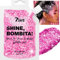 7DAYS Shine, Bombita! Glitter Gel for Face, Hair & Body | Sparkling Face Paint with Chunky Sequins for Party, Rave, Festival & Halloween | Quick-Drying No Glue Holographic Makeup | Pink, 90ml