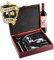 AMAVEL Sommelier Set mit 10 Wein-Accessoires, Geschenkbox aus Holz mit Plakette und Gravur für den Bester Papa, Motiv Weinranke, Geschenk für Weinliebhaber
