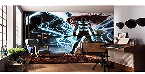 Komar Marvel IADX10-075 Papier peint photo non tissé Motif Thor God of Thunder Dimensions : 500 x 280 cm (largeur x hauteur) - Super héros, chambre de garçon, chambre d'enfant