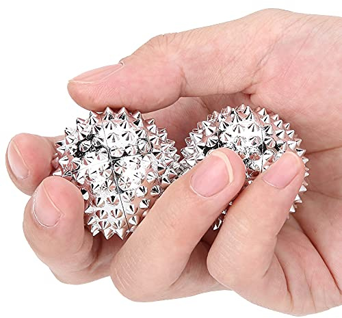 Sonew Spiky Massageball, Magnetischer Akupressurball für Stressabbau, Tragbare Massagewerkzeuge für Erwachsene und Kinder