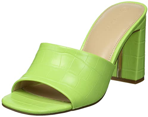 The Drop Pattie Sandalo Mule con Tacco Largo da Donna, Lime, 38.5 EU