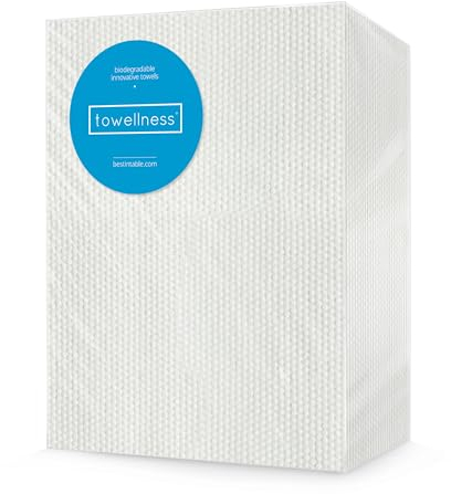 Towellness® - Confezione 35 Asciugamani monouso 30x40, biodegradabili e compostabili, Viscosa, Bianco