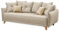 PAMPLONA Bequemes Schlafsofa mit Bettkasten, Beige - Ausziehbares Sofa mit Schlaffunktion - 232 x 91 x 105 cm (B/H/T)