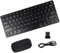 KeautFair Kabellose Bluetooth 2,4G Dual Tastatur und Maus Set QWERTY US Layout Tragbar Multi-Task Wiederaufladbar 12-Multimedia Reise Windows/iOS/Android PC/Laptop/Smartphone/iPad/Tablet(Schwarz)