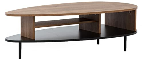 Mirjan24 Couchtisch Veirana VS04, Sofatisch, Eiförmiger Couchtischen, Beistelltisch, Stylischer Kaffeetisch, Wohnzimmertisch, Tee Tisch (Brandy Castello)