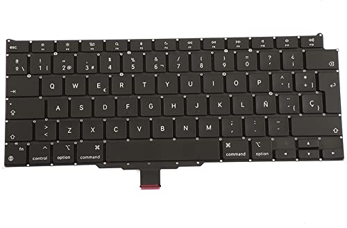 OLVINS Teclado para portátil SP español para MacBook Air de 13 pulgadas M1 A2337 SP Layout 2020 año EMC 3598