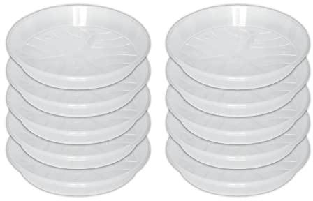 10er Set Untersetzer Orchideentopf Kunststoff Transparent (? ca. 16 cm)