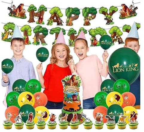 Party Supplies Lion King Cake Topper Lion King Birthday Decorations Lion King Balloons Lion King Birthday Cake Decorations Lion King Birthday Banner Lion King Party Decorations Helium Foil Balloons