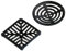 Drain Cover Cast Iron Square Dish Round Gully Grid Grate Heavy Duty Black Outside for Homes (Square 6 Inches)