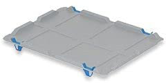 Auflagedeckel Set Eurobox NextGen mit 4 blauen Schiebeschnappverschlüssen | BxT 40x60cm | Eurobehälter, Transportbox, Transportbehälter, Stapelbehälter
