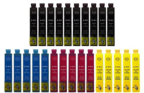 25 kompatible Druckerpatronen T18 XL - 10 x T1811, je 5 x T1812, T1813, T1814 kompatibel mit Epson XP- 102 202 212 215 225 30 302 305 312 313 315 322 325 33 402 405 412 413 415 420 422 425