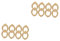 STOBOK 16 Stück Fotorahmen Vintage- Vintage-Bilderrahmen Mini-Rahmen Fotorahmen Dekorationsrahmen Ornament Mini-Ornament-Rahmen Kristall-Epoxy-Dekorationsrahmen Harzmaterial Golden