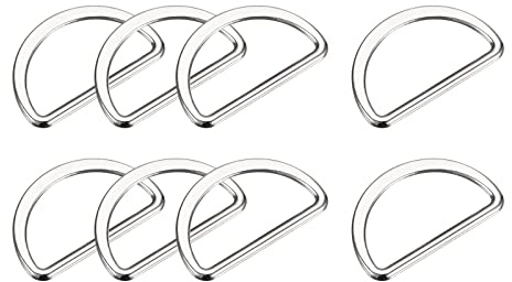 sourcing map Stück D Ringe Schnalle mm() Dicke Geschweißte D-Ringe Schnalle für Gurtband Nähen Kleidung Bänder Taschen Gürtel DIY Zubehör