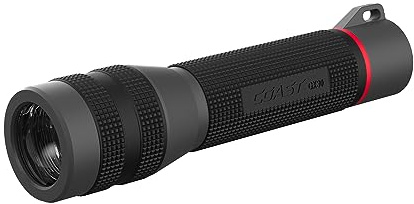 Coast GX30 - Linterna LED alcalina impermeable y recargable de doble potencia de 2300 lúmenes, con enfoque giratorio, tapa antivuelco y mango texturizado, 6 pilas AA incluidas (longitud de 8.5