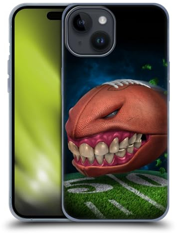 Head Case Designs Offizielle Tom Wood Football Monster Soft Gel Handyhülle Hülle kompatibel mit Apple iPhone 15
