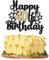 Gyufise 1Pc Happy 40th Birthday Cake Topper Black Gold Glitter Cheers to 40 Years Birthday Cake Pick 40 Fabulous Cake Decoration for Birthday Theme Happy 40th Birthday Party Supplies