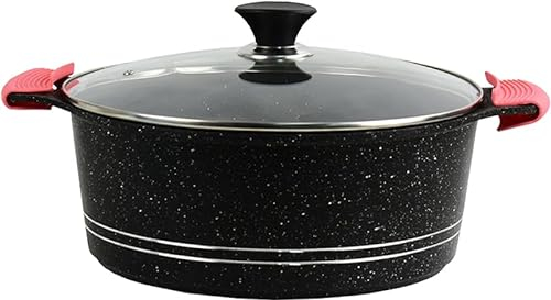Sterling Ventures Sonex Italia Casserole Induction Stockpots Dish with Lid, Non Stick Ceramic Coating Saucepans, Heat Resistant Handles Aluminium Dish Stock Pot, Cooking Pot (20cm/3L)