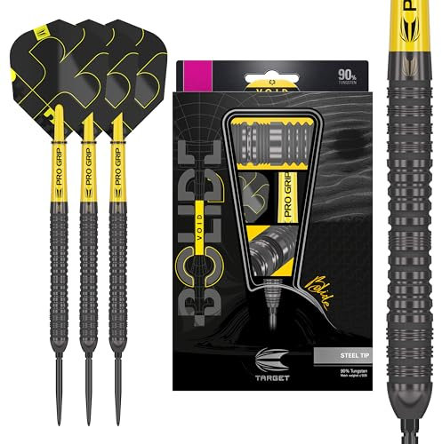 Target Darts Bolide Void 90% Tungsten Dart Set, Stahlspitzen-Swiss-Point-Darts | Barrel 04, 25G | Professionelle Dart-Sets, Schwarze Darts, Swiss-Point-Werkzeug im Lieferumfang enthalten