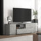 Galano Paxton Meuble TV, Centre de Divertissement pour TV jusqu'à 60, Meuble TV pour Salon, Grand Rangement (béton)