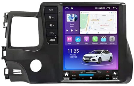 9 Pulgadas Car Radio para Honda civic 2004-2009 Android 12 2 DIN Audio Video Player FM/RDS Radio GPS Navegación Respaldo Car Stereo Multimedia Player Bluetooth Radio de Coche ( Size : TS7 8-Core 8G+12