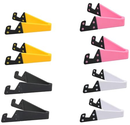 DiBaiHuiHomer Lot de 8 supports de téléphone portable universels pliables en format de poche Support multifonction pour iPad, tablette, liseuse, smartphone pratique et idéal