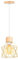 iDEGU 1-flammig Hängelampe Vintage aus Holz Metall Lampe im Industrie Design Käfig Lampenschirm E27 Deckenleuchte Retro Pendelleuchte für Flur, Schlafzimmer, Küche, Esszimmer (Holz, Gold)