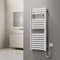 pro.tec Scaldasalviette Elettrico Bagno Scalda Asciugamani da Parete 120 x 50 cm Termoarredo Elettrico 500 W con Termostato Digitale Programmabile - Bianco