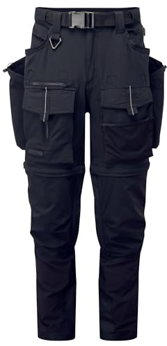 PORTWEST Pantalon Modulable ultime 3 en 1 Noir/jaune M - FR(44) - UK(34) - Vêtements de travail