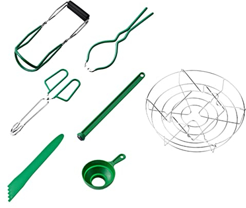 TOPBATHY 7pcs Jam Making Tools Canning Funnel Jar Wrench Canning Lid Lifter Canner Canning Tong Canning Lifter Canning Essential Tools Mason Jar Jam Tools Stainless Steel Supplies Portable