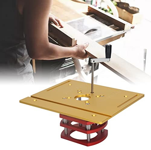 Tavolo Elevatore per Fresatrice in Lega di Alluminio, Kit di Sollevamento Manuale per Fresatrice con Manovella Facile Regolazione, Ideale per Piccole Macchine (Oro)