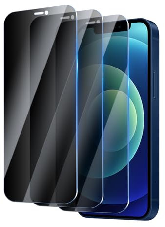 YUXINDZ 3 Pièces Verre Trempé Anti-Espion pour iPhone 12 Mini 5,4 Pouces, Film Protection d'Écran Contre les Rayures, Sans Bulles, Dureté 9H Glass