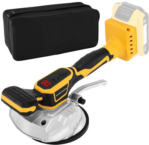 Cordless Tile Vibration Leveling Machine, for 20V Max Battery, Tiler Vibrator Tool with 8 Adjustable Speed, Suction Cup, Digital Display Package Bag for Floor, Tile, Wall (Battery Not Include)