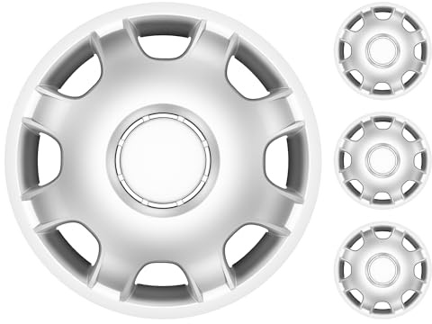 SMK Set 4er Radkappen 12 Zoll - Lachen Sie über Kratzer mit diesen flexiblen, leichten Radkappen 12 Zoll. Einfache Installation, Keine Werkzeuge erforderlich, Schutz vor Verblassen!