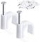 100PCS Round Cable Clips, 3MM Electrical Cable Wall Clip Cable Nail Clips Management, Wire Tidy Clips Pins Cable Tacks for Ethernet, Electrical Cables, Wires
