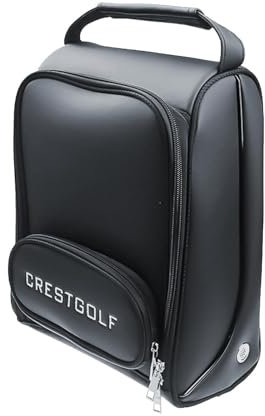 Golfschuhtasche, wasserdichte PU-Schuhbehälter, Reißverschluss-Golfschuh-Tragetaschen, staubdichte Aufbewahrungstasche, gepolsterte Golfschuh-Tragetaschen, 10 l Herren-Golfschuhtasche für Golf,