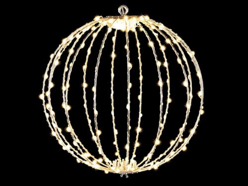 Gruppo Maruccia Weihnachtskugel zum Aufhängen, mit 192 LEDs, für Innen- und Außenbereich, Durchmesser 30 cm