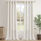 CUTEWIND Vorhänge Leinen mit Ösen Creme Halbtransparent für Wohnzimmer Schlafzimmer, Landhaus Gardine Fenster Vintage Gardinen Schals Leinenoptik 2er Set, 245 cm Lang, 140 cm Breit, Elfenbeinweiß