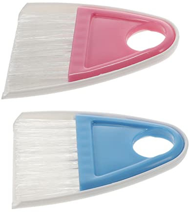 minkissy 2sets Mini Broom and Dustpan Household Cleaning Supplies Desktop Keyboard Pet Cleaning Brush Dustpan Random