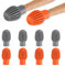 KEYRI 8 Stück Trommel Stumm Dämpfer Silikon Schlegel Stille Trainieren Tipps Schlagzeug Zubehör Stumm Ersatz Musik Instrumente Schlagzeug Spitze Dämpfer Ersatz Trommel Übung Spitze (Orange Grau)