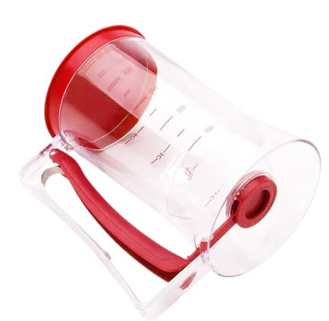 Waffle Batter Dispenser | 6.69x 7.28 x 4.33 inches Handheld Batter Pourer Dispenser | 900ml Cupcakes Batter Cup, Food-Grade Pancake Maker Separator With Measuring Label For Precise Portion Control