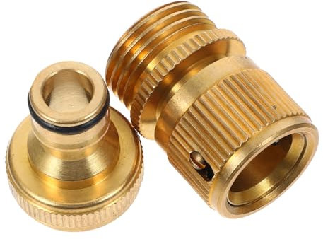 BCOATH 1 Ensemble De Raccords Rapides pour Tuyau Darrosage Robinet en Laiton Massif Connecteur De Réparation pour Tuyau Darrosage Arrosage Facile Raccord en Laiton Robuste