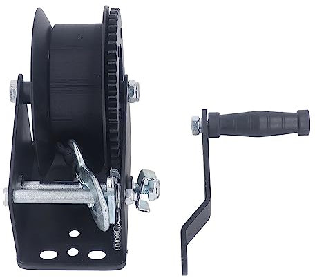 Treuil manuel de 1 600 lb, petit treuil de remorque, poignée antidérapante pour bateau et camion