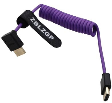 ZBLZGP 8K HDMI Cable Dolby Vision HDR10+ for Samsung QN900C LG OLED G3 Sony Bravia XR A95L 8K Smart TVs Down Bend HDMI to HDMI