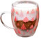 Javoryxh Tasses en verre à double paroi sur le thème des fêtes - Arbre de Noël - Tasses en verre à double paroi pour boissons chaudes/froides