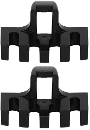 HERCHR Badminton Stringing Racquet Load Spreader, 2PCS Embedded Racket High Pounds Load Adapter Protector Stringing Machine Tool (Black)