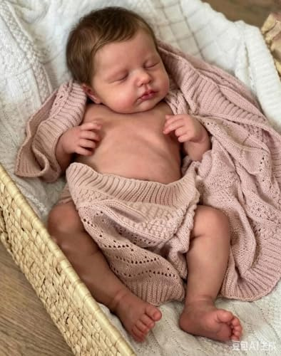 Zero pam Reborn Baby Lebensecht-50CM Reborn Puppen Lebensecht Baby Mädchen, Babypuppen Wie Echt Mit VollVinyl Körper, Echte Babypuppe Mit Haaren